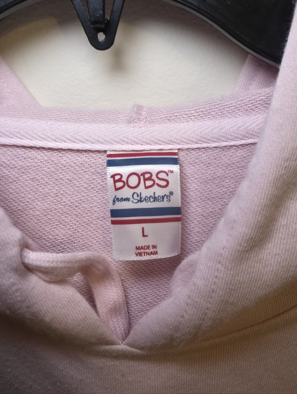 Bobs From Sketchers Womens Light Pink Dog With Baret Graphic Hoodie Size Large - Picture 5 of 9